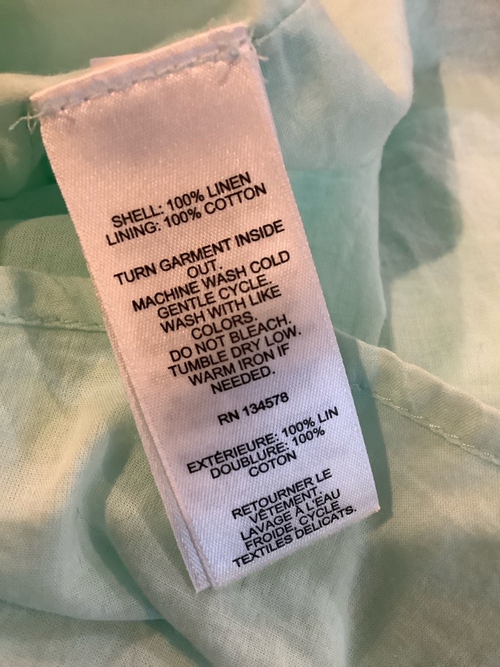 VINEYARD VINES 100% Linen Green Coastal Grandma Summer Beachy Shift Dress S - Picture 7 of 8